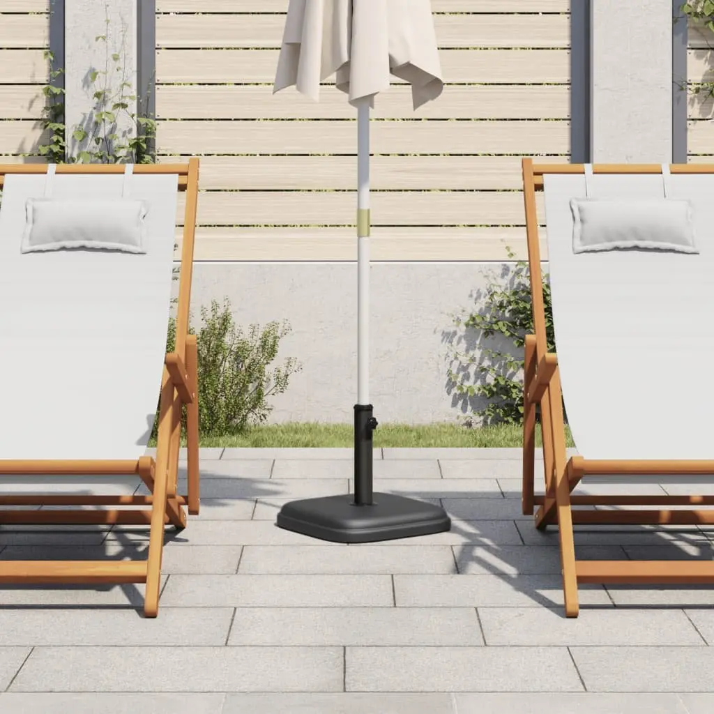 Square Parasol Base Outdoor Umbrella Support 11 kg Black
