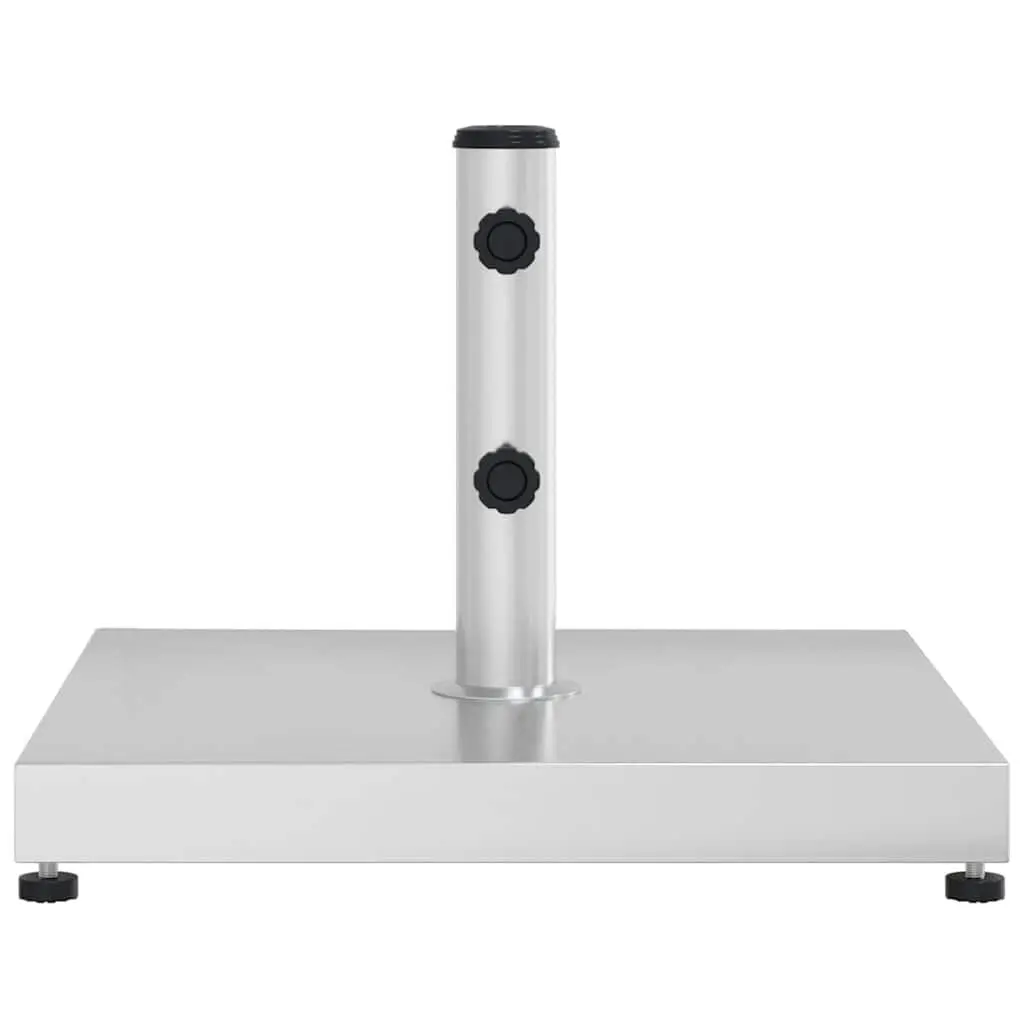 Parasol Base Square 28kg Stable Umbrella Stand Silver Compatible with 32mm 38mm 48mm Poles