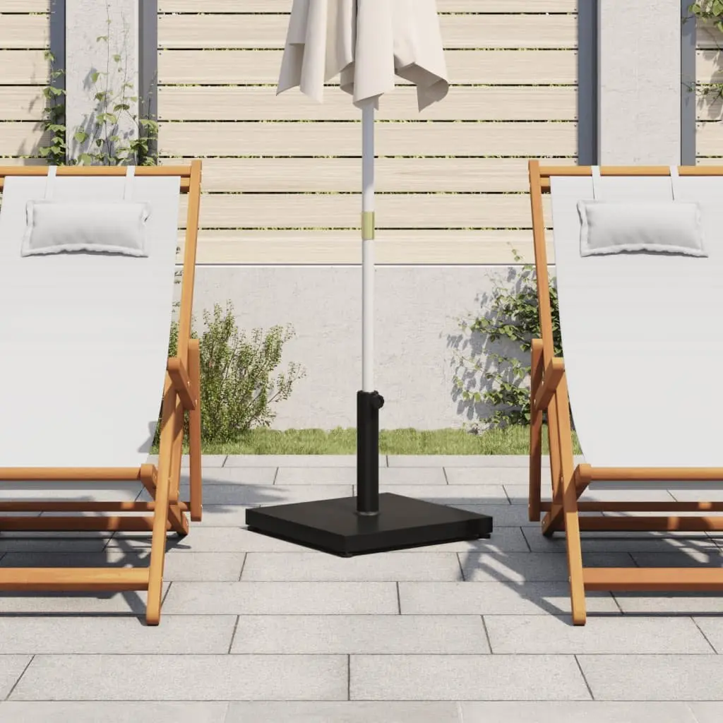 Square Parasol Base Outdoor Umbrella Stand 18kg Compatible with 32mm 38mm 48mm Poles Black
