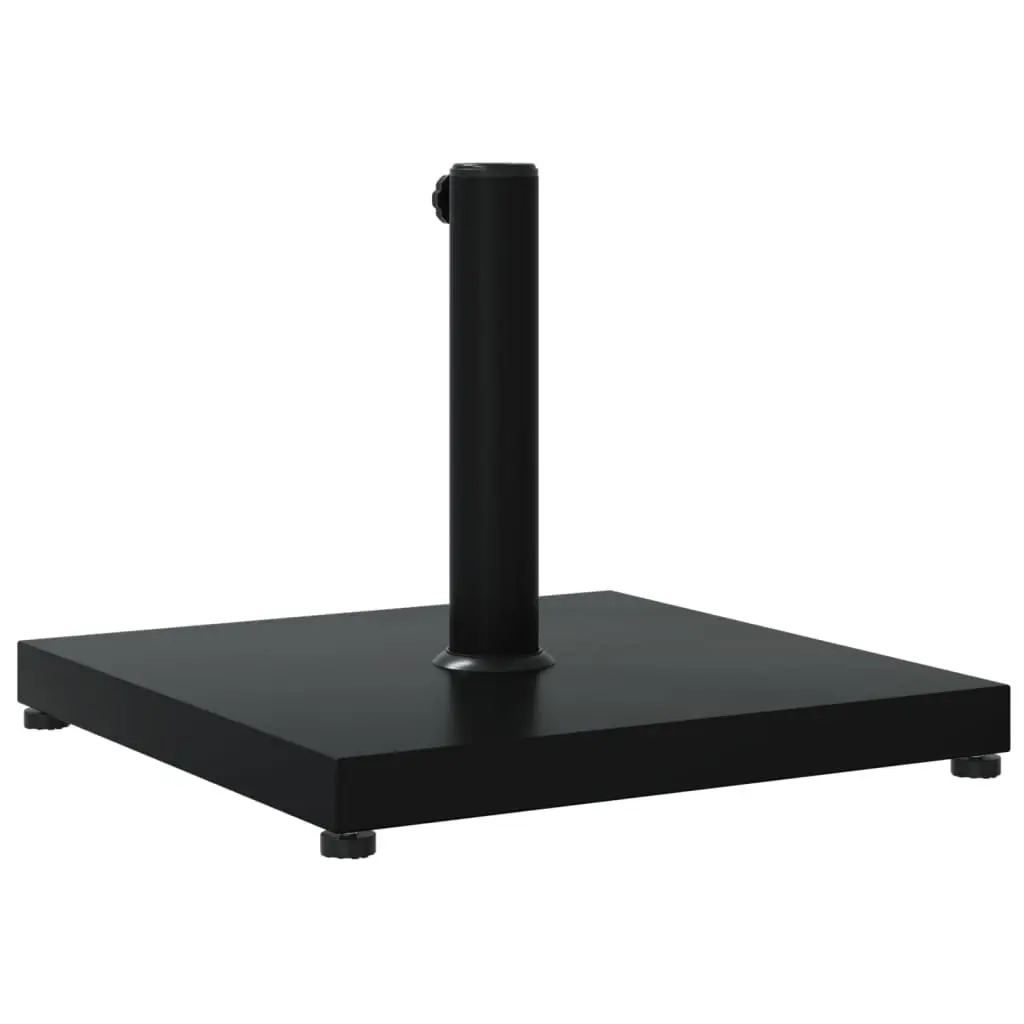 Square Parasol Base Outdoor Umbrella Stand 18kg Compatible with 32mm 38mm 48mm Poles Black