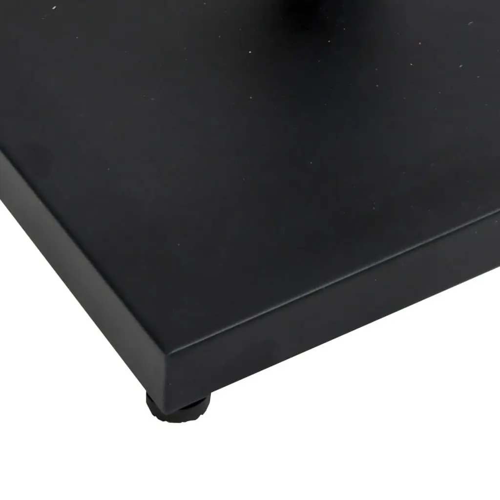 Square Parasol Base Outdoor Umbrella Stand 18kg Compatible with 32mm 38mm 48mm Poles Black