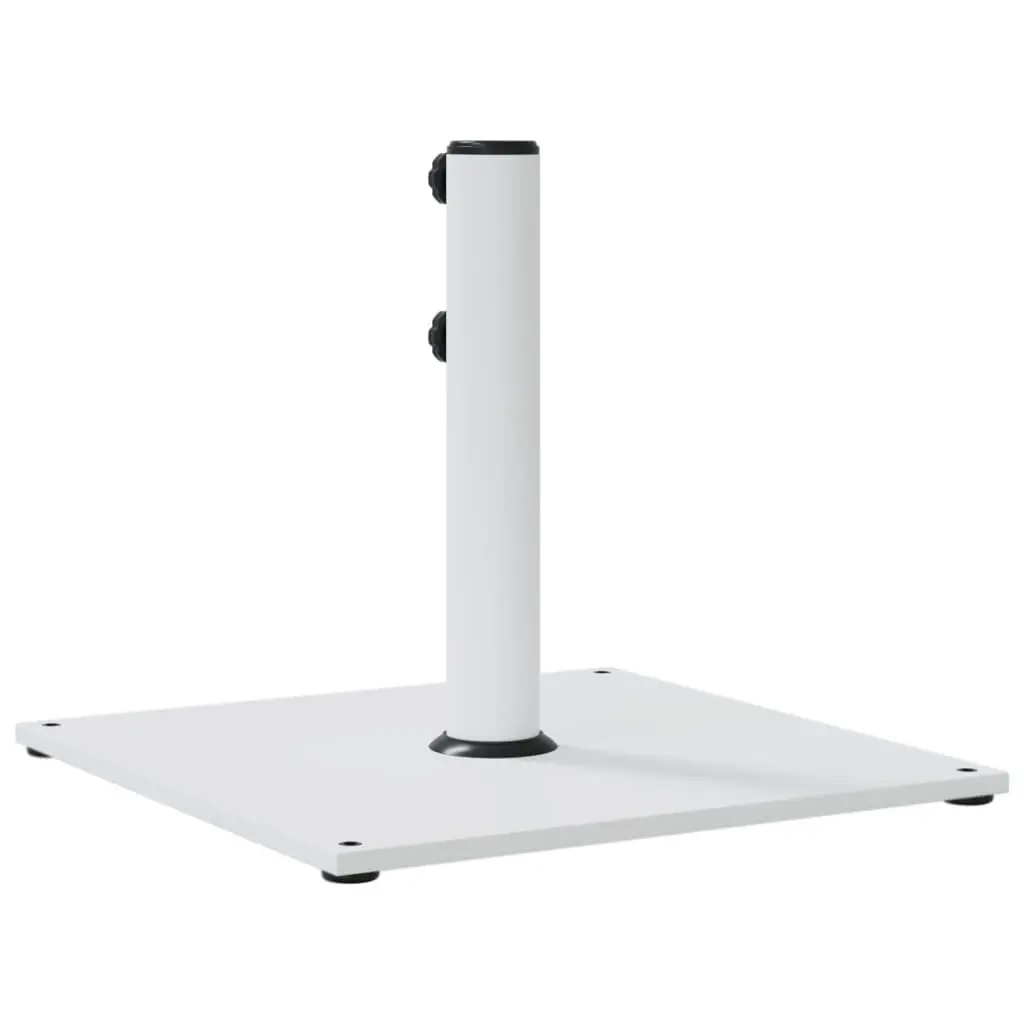 Square Parasol Base Outdoor Umbrella Stand 17kg White Ø32/38/48mm Pole Adapter