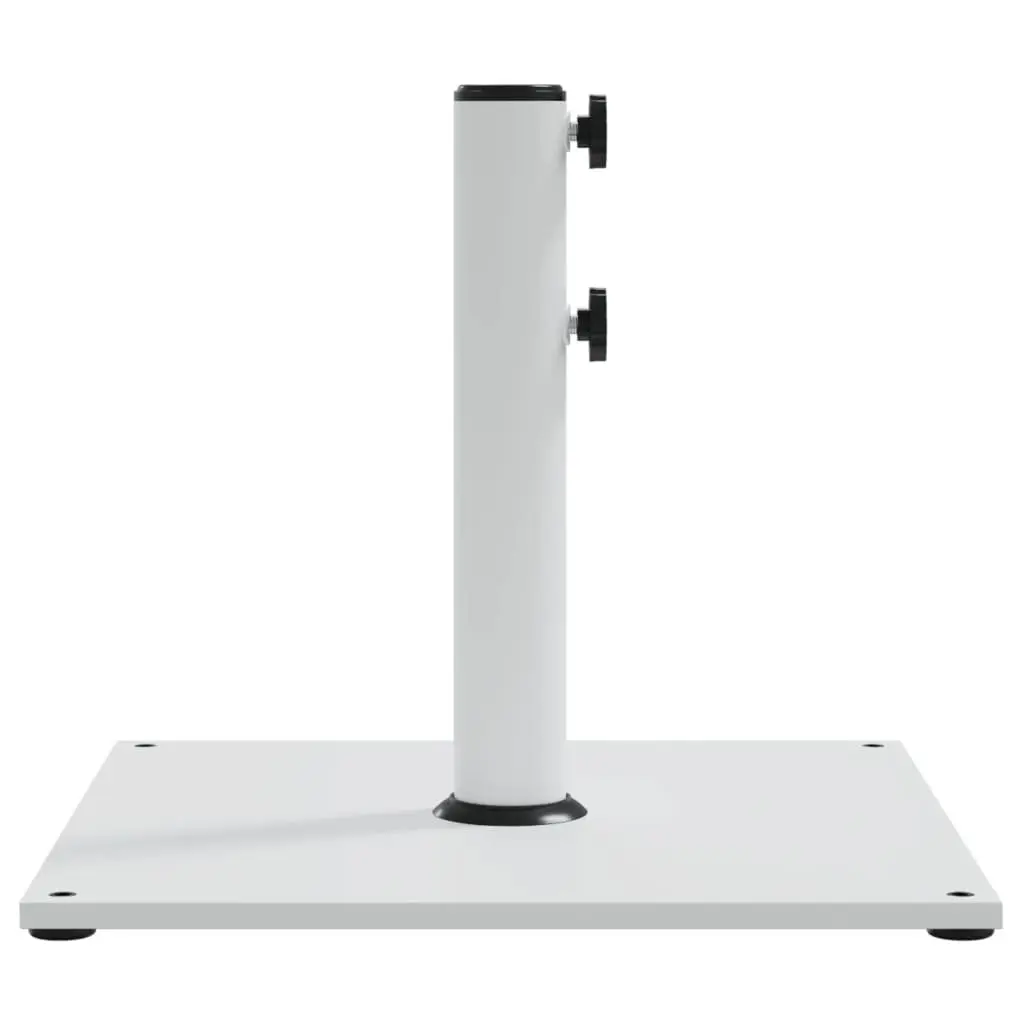 Square Parasol Base Outdoor Umbrella Stand 17kg White Ø32/38/48mm Pole Adapter