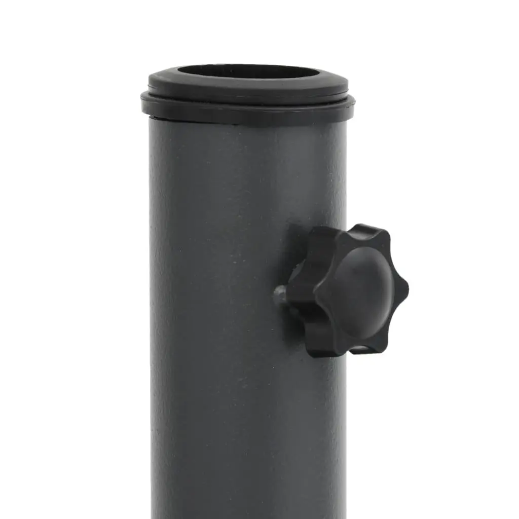 Parasol Base Umbrella Stand Grey Steel 32mm 38mm 48mm Pole Adapter