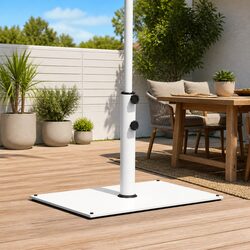 Parasol Base for 32mm 38mm 48mm Poles Rectangular Outdoor Umbrella Stand 15kg
