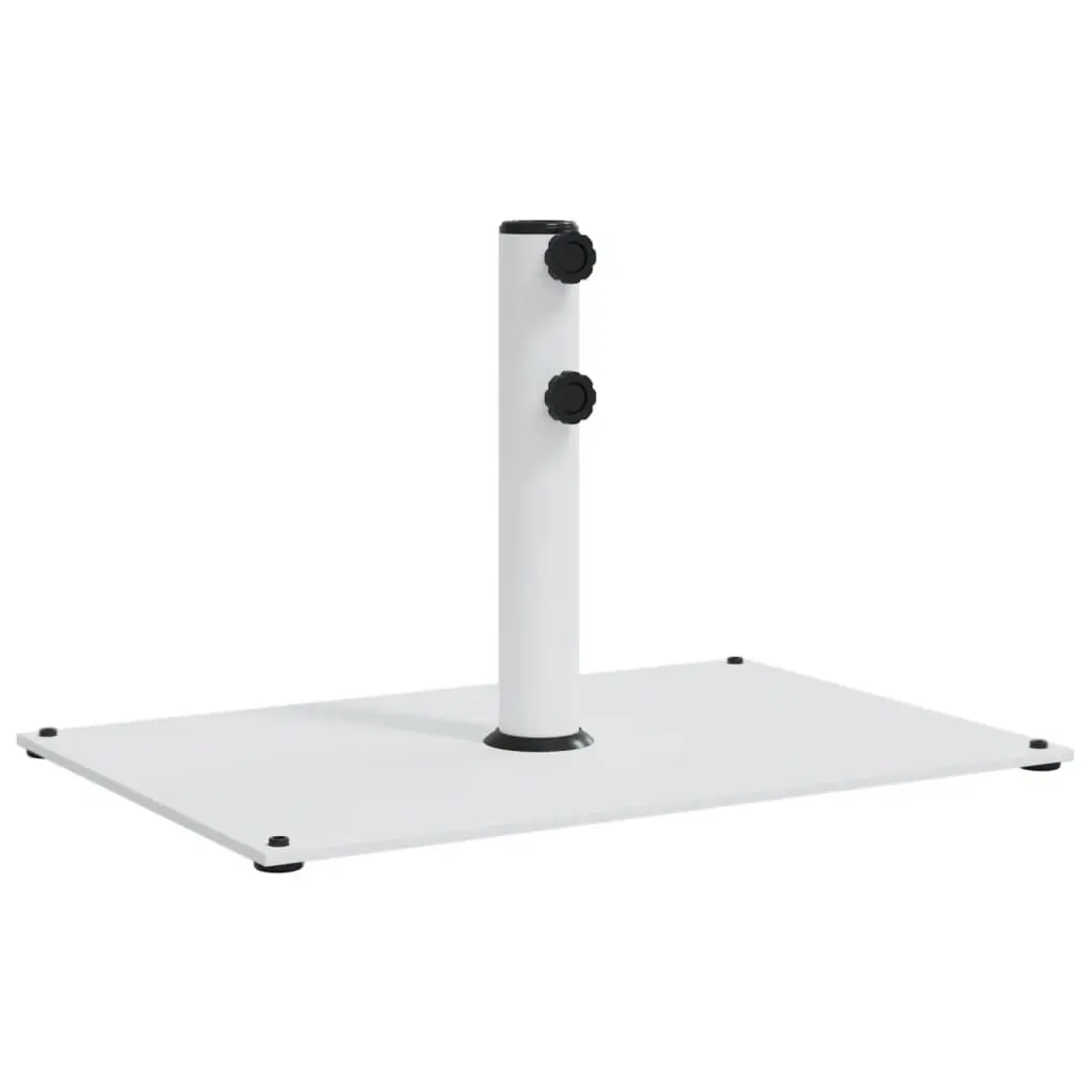 Parasol Base Rectangular Outdoor Umbrella Stand 15kg White for 32mm 38mm 48mm Poles