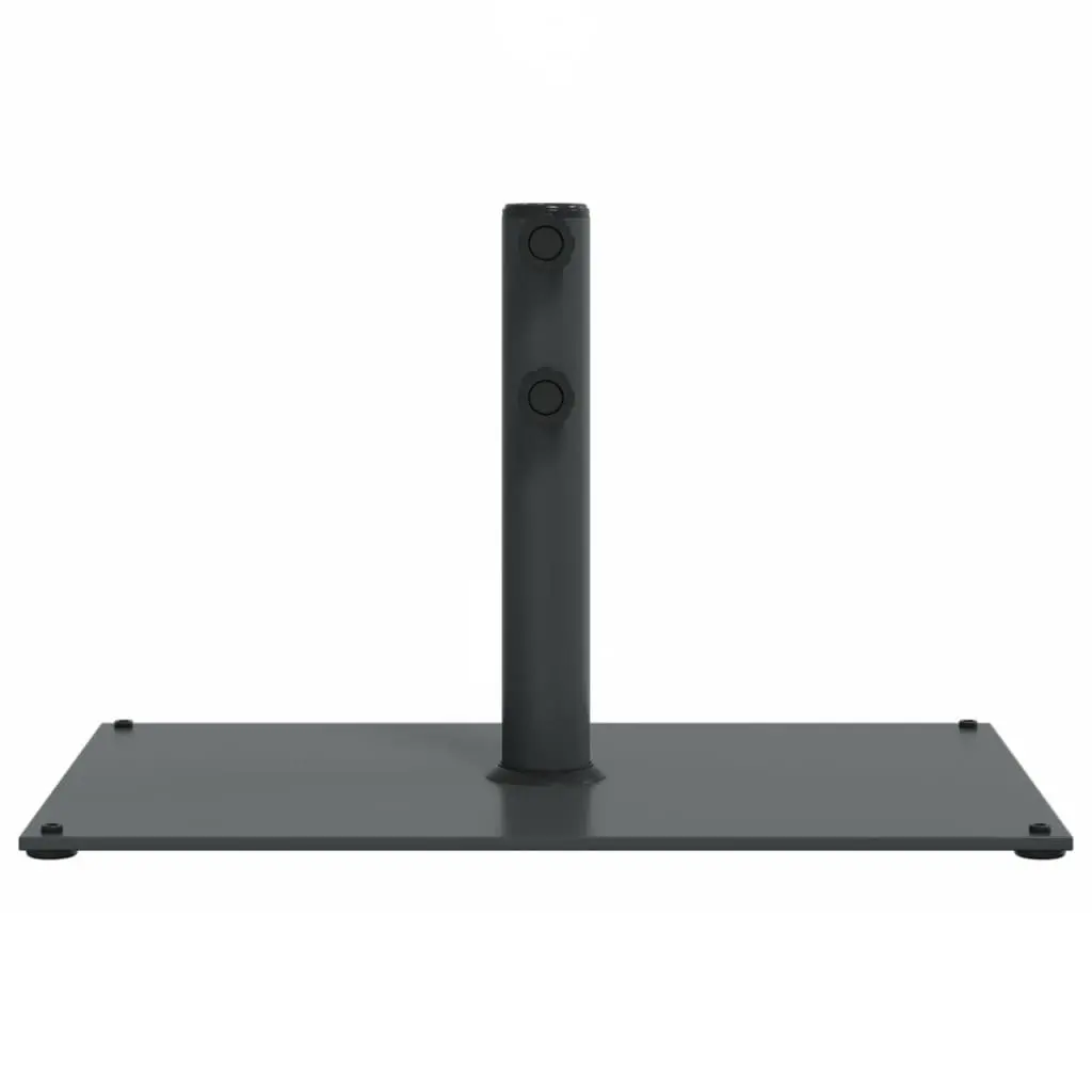 Parasol Base Grey Rectangular Umbrella Stand 15kg Fits 32mm 38mm 48mm Poles