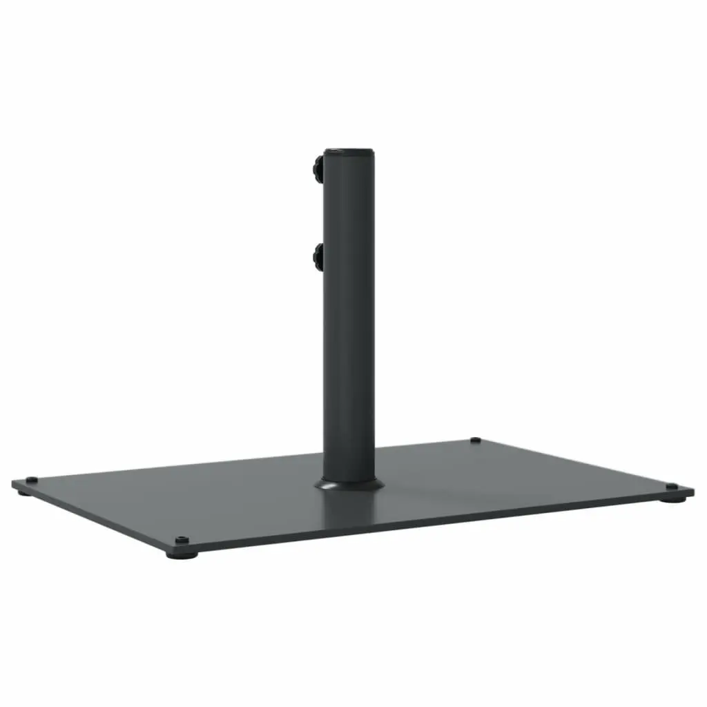 Parasol Base Grey Rectangular Umbrella Stand 15kg Fits 32mm 38mm 48mm Poles