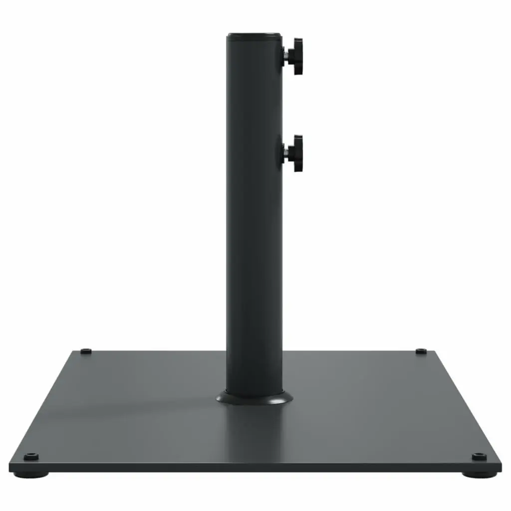 Parasol Base Grey Rectangular Umbrella Stand 15kg Fits 32mm 38mm 48mm Poles