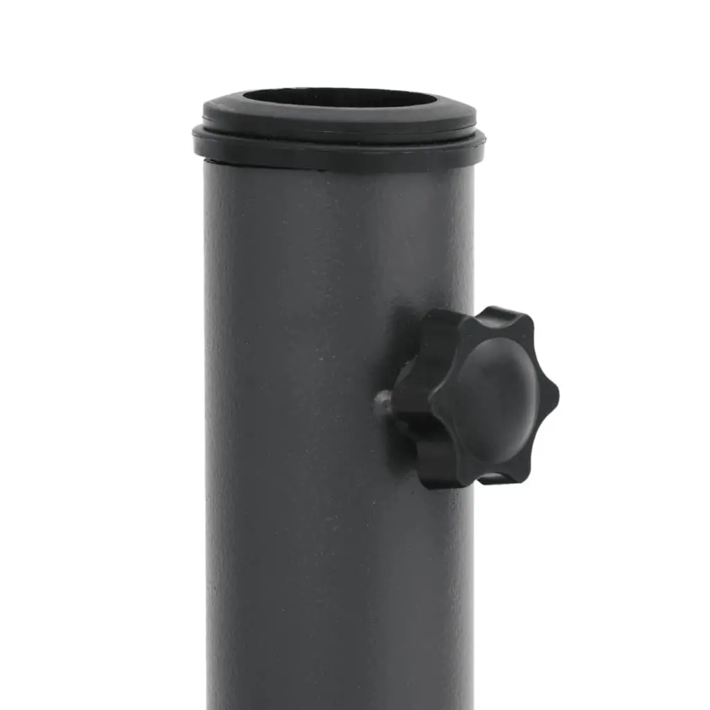 Parasol Base Grey Rectangular Umbrella Stand 15kg Fits 32mm 38mm 48mm Poles