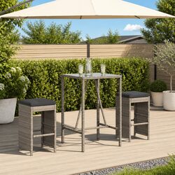 Comfortable Outdoor Bar Stools: Set of 2 with Cushions
