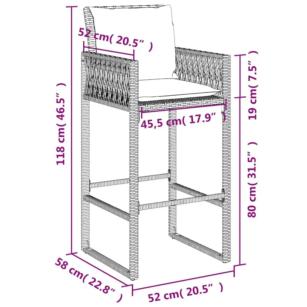 Outdoor Bar Stools with Cushions