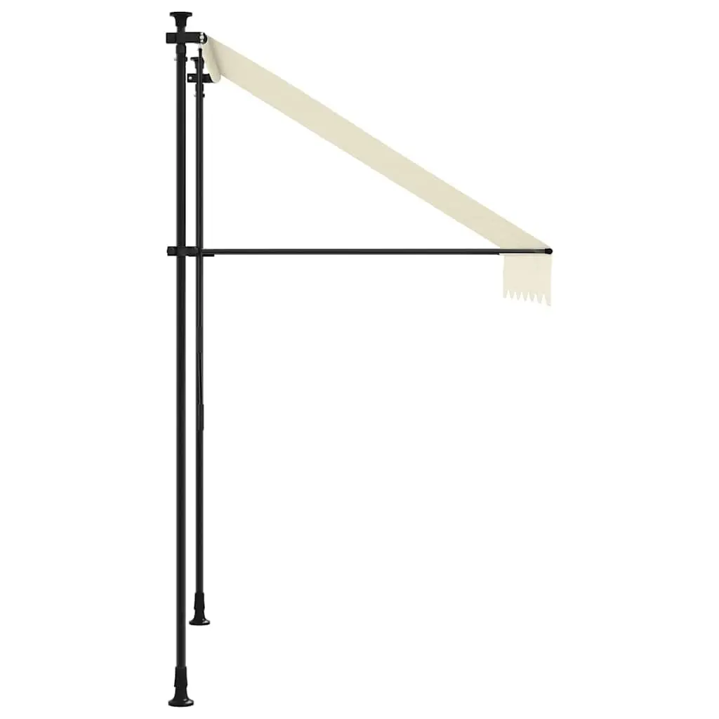 Retractable Awning Shade 200x115 cm Cream Steel Frame