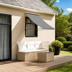 Practical and Reliable Anthracite Retractable Awning 100x150 cm