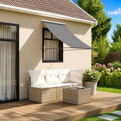 Practical Retractable Awning: Anthracite 150x150 cm for Your Outdoors