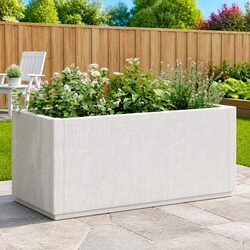 Value-Driven White Garden Planter 80x36x35 cm