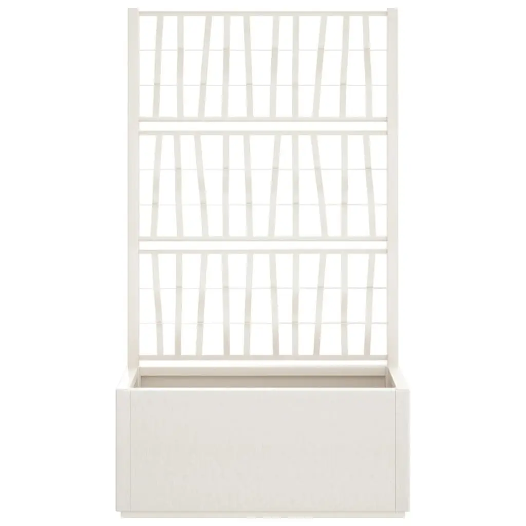 Garden Planter with Trellis Climbing Plant Support 80x36x140cm White