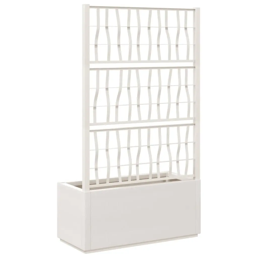 Garden Planter with Trellis Climbing Plant Support 80x36x140cm White