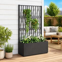 Reliable Garden Planter with Integrated Trellis for Climbing Plants