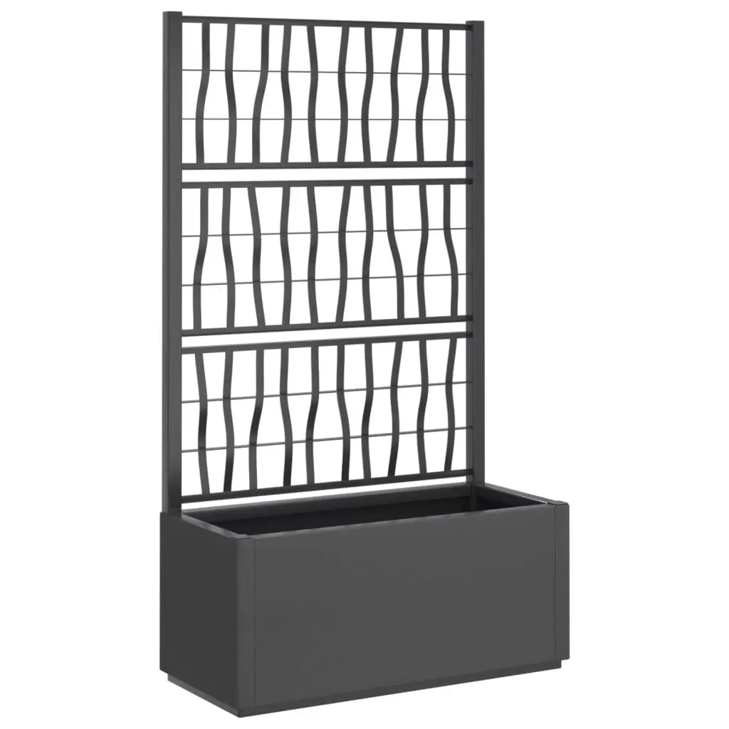 Garden Planter with Trellis Climbing Plants 80x36x140cm Grey