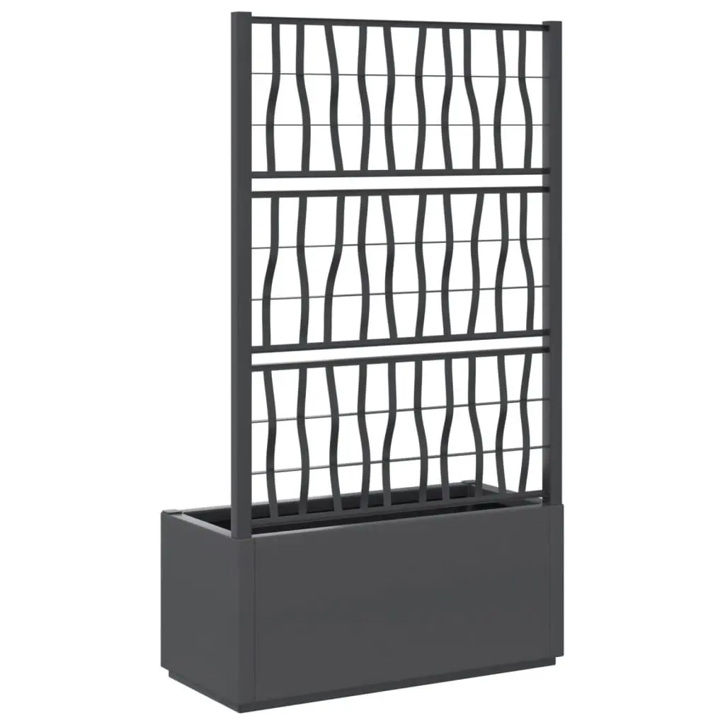 Garden Planter with Trellis Climbing Plants 80x36x140cm Grey