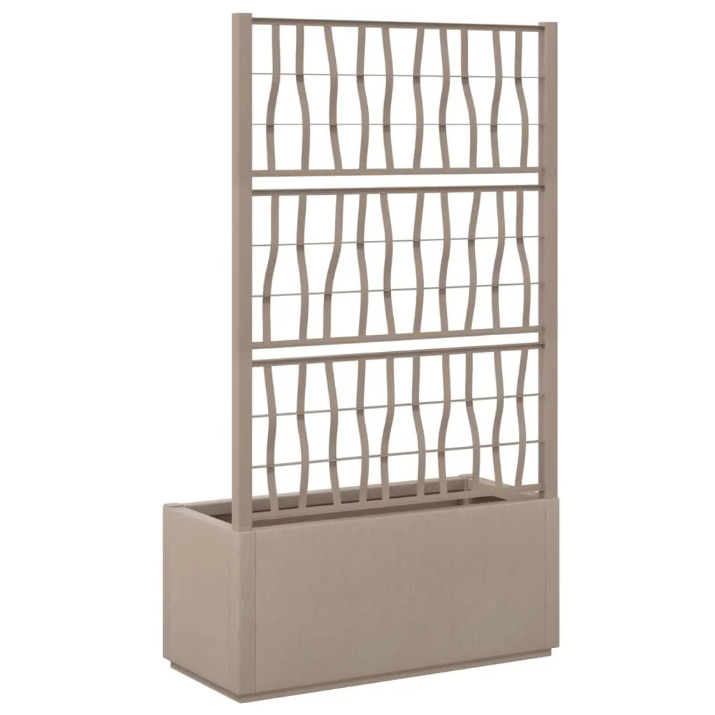 Garden Planter Trellis Climbing Plant Support 80 x 36 x 140 cm Brown