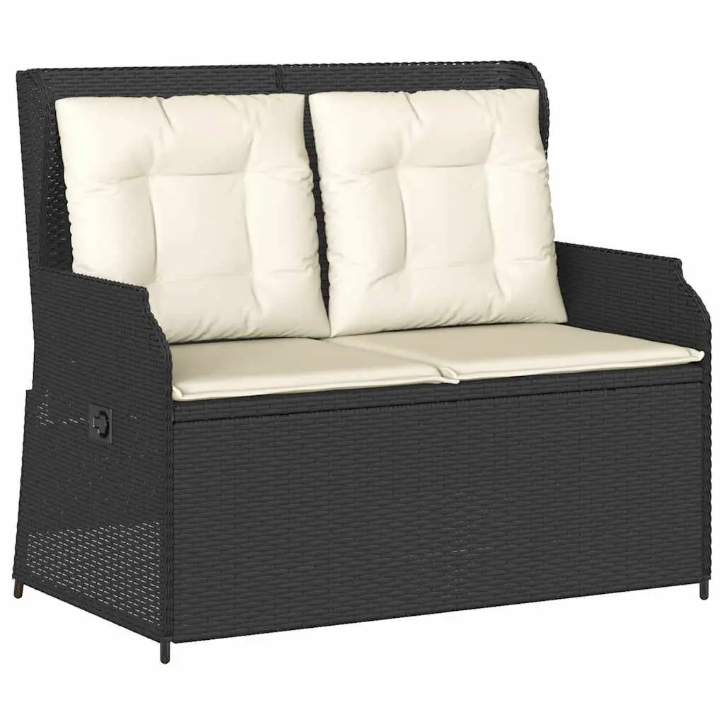 Black Reclining Garden Bench