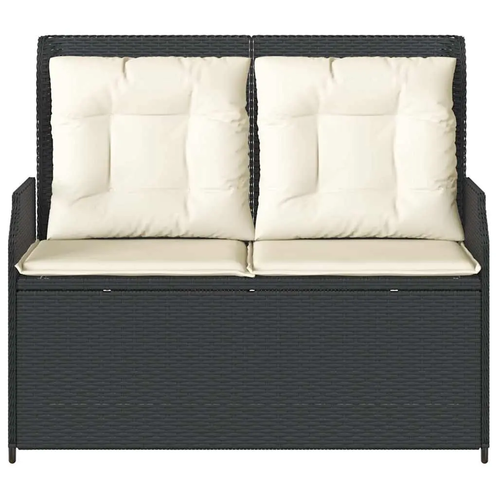 Black Reclining Garden Bench