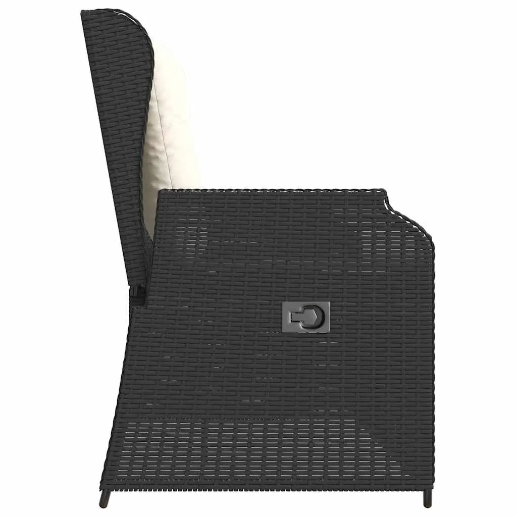 Black Reclining Garden Bench
