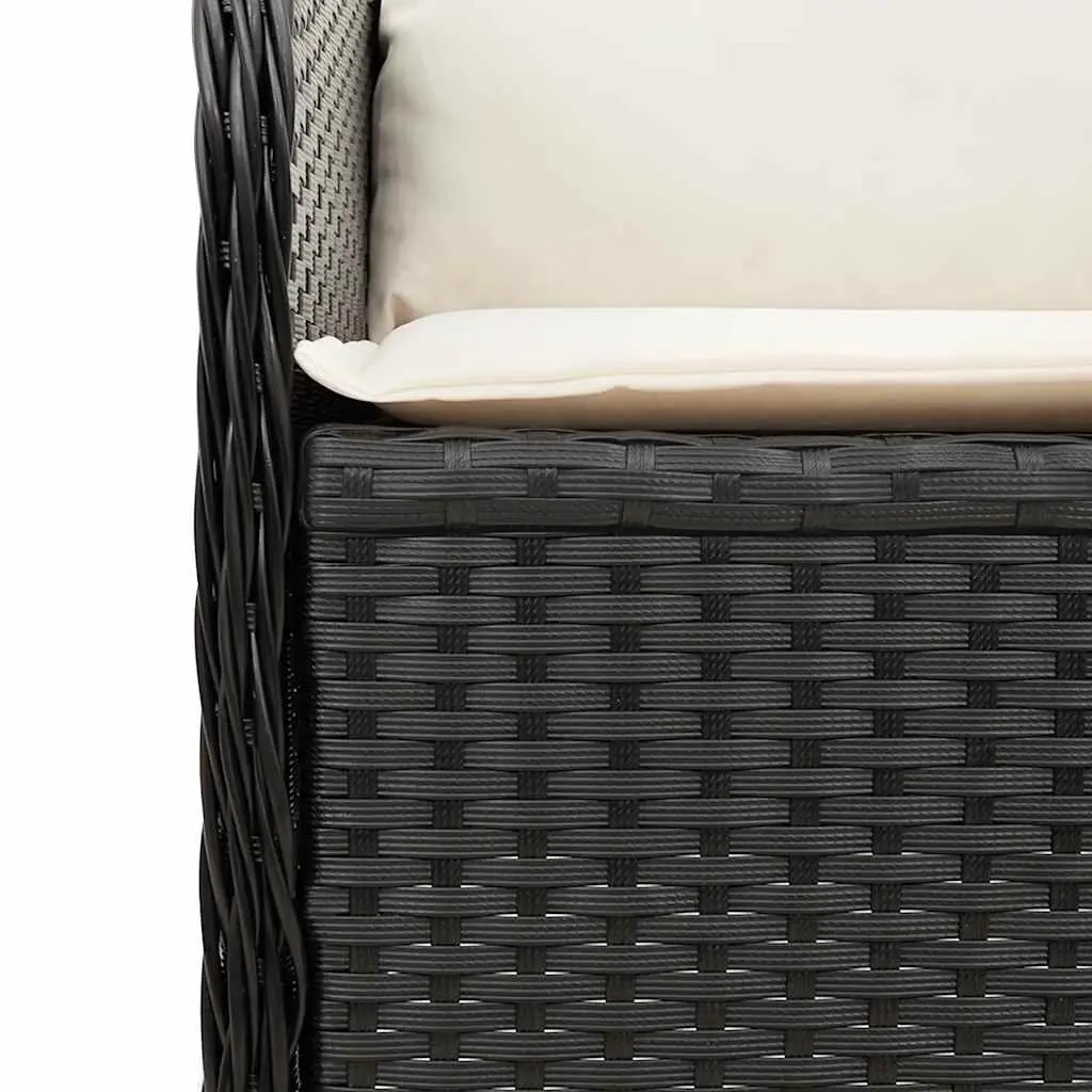 Black Reclining Garden Bench