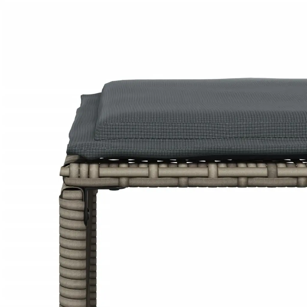 7 Piece Garden Dining Set Outdoor Furniture Grey Poly Rattan Cushions