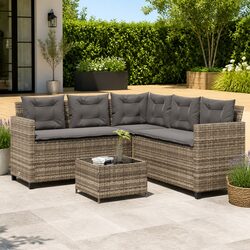 Reliable and Practical L-Shaped Garden Sofa Set