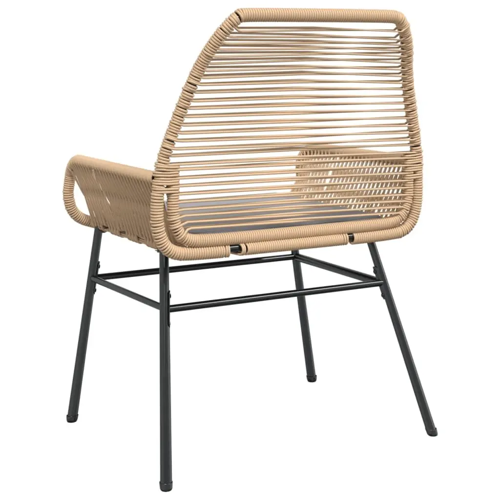 Outdoor Garden Chairs Brown Rattan 2 Piece Patio Seating with Cushions