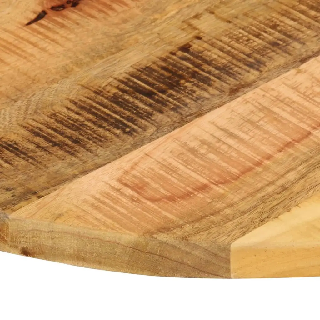 Round Wooden Table Top Ø 70cm Solid Mango Wood Rustic Dining Furniture
