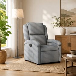 Reliable Grey Fabric Recliner Chair with Comfort