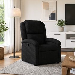 Reliable Comfort with a Black Fabric Recliner Chair