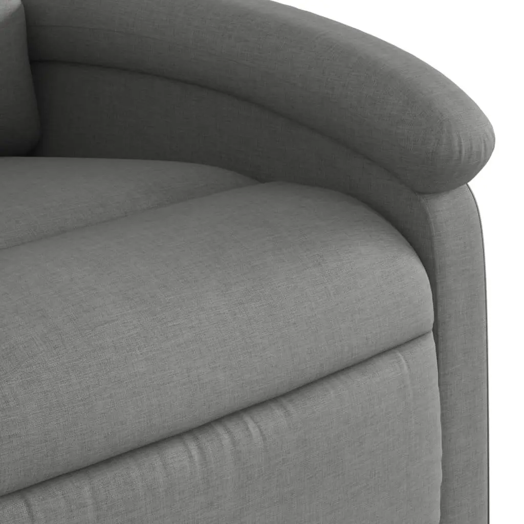 Massage Recliner Chair Manual Recline 6 Vibration Points Grey Fabric