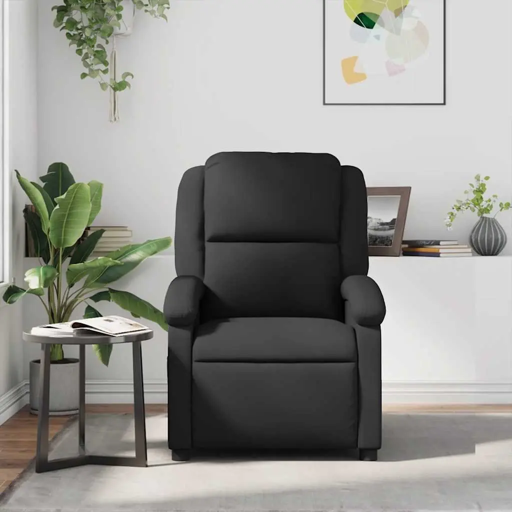 Massage Recliner Chair Manual Recline Vibration 6 Point Black