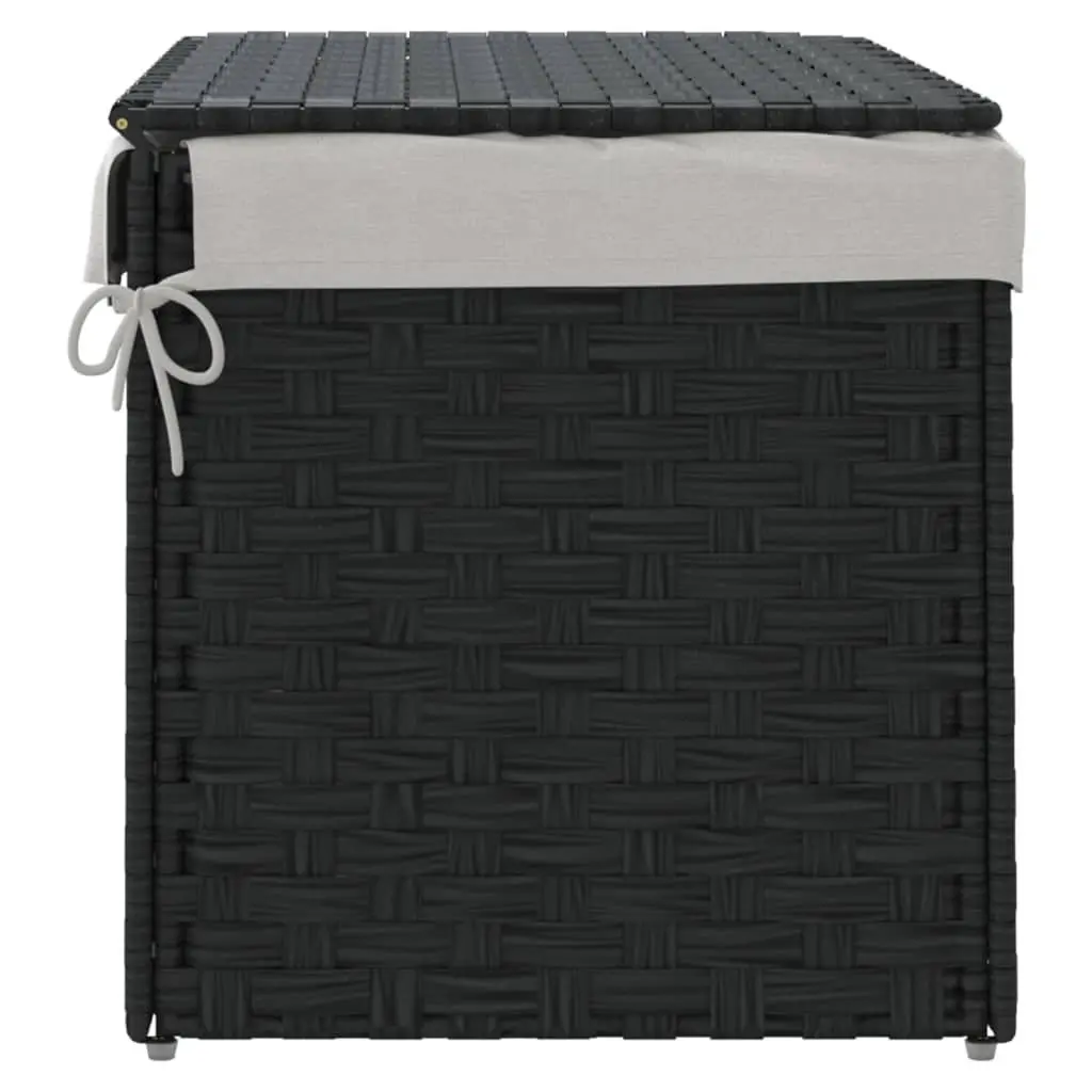 Black Laundry Basket with Lid and Removable Bag