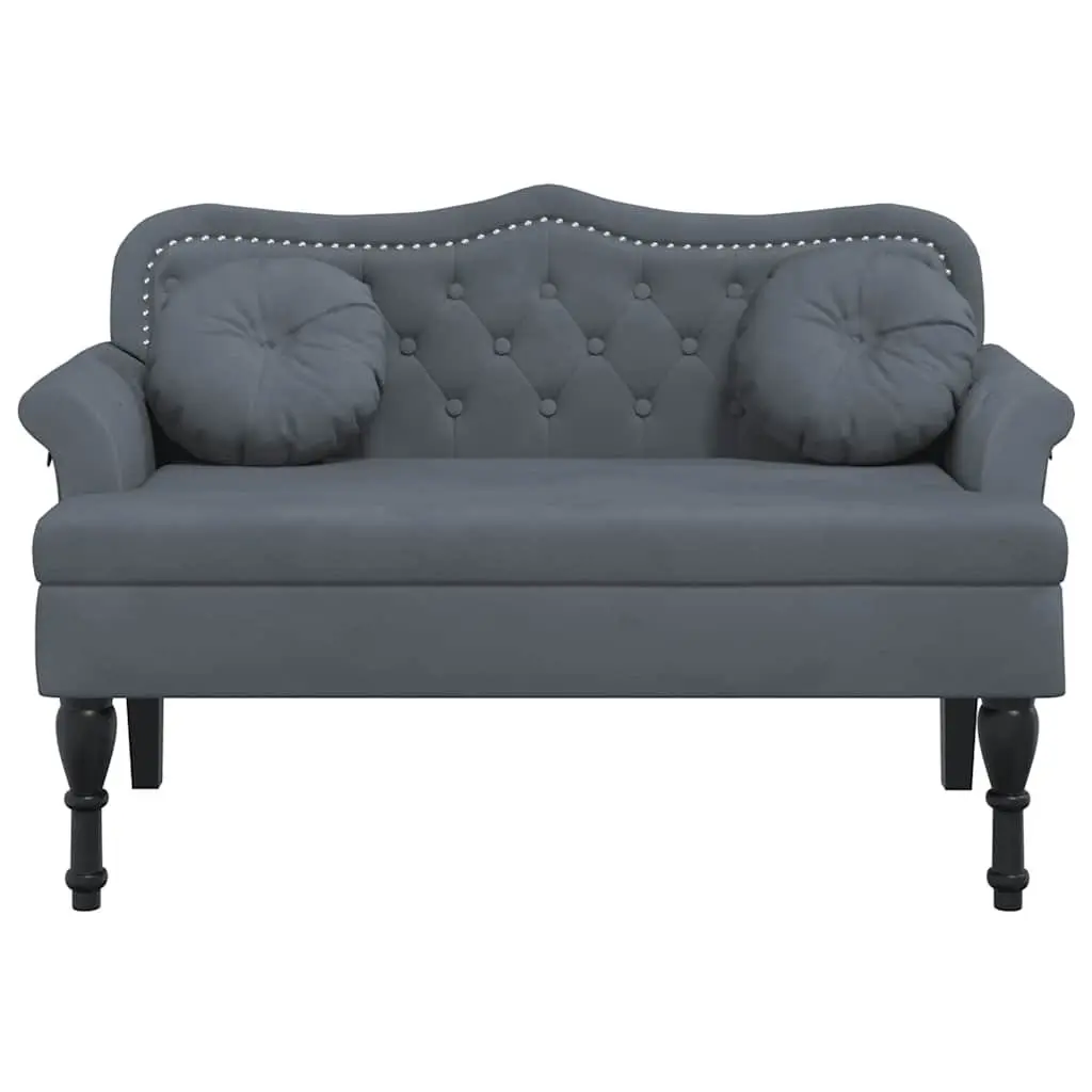 Grey Velvet Bench