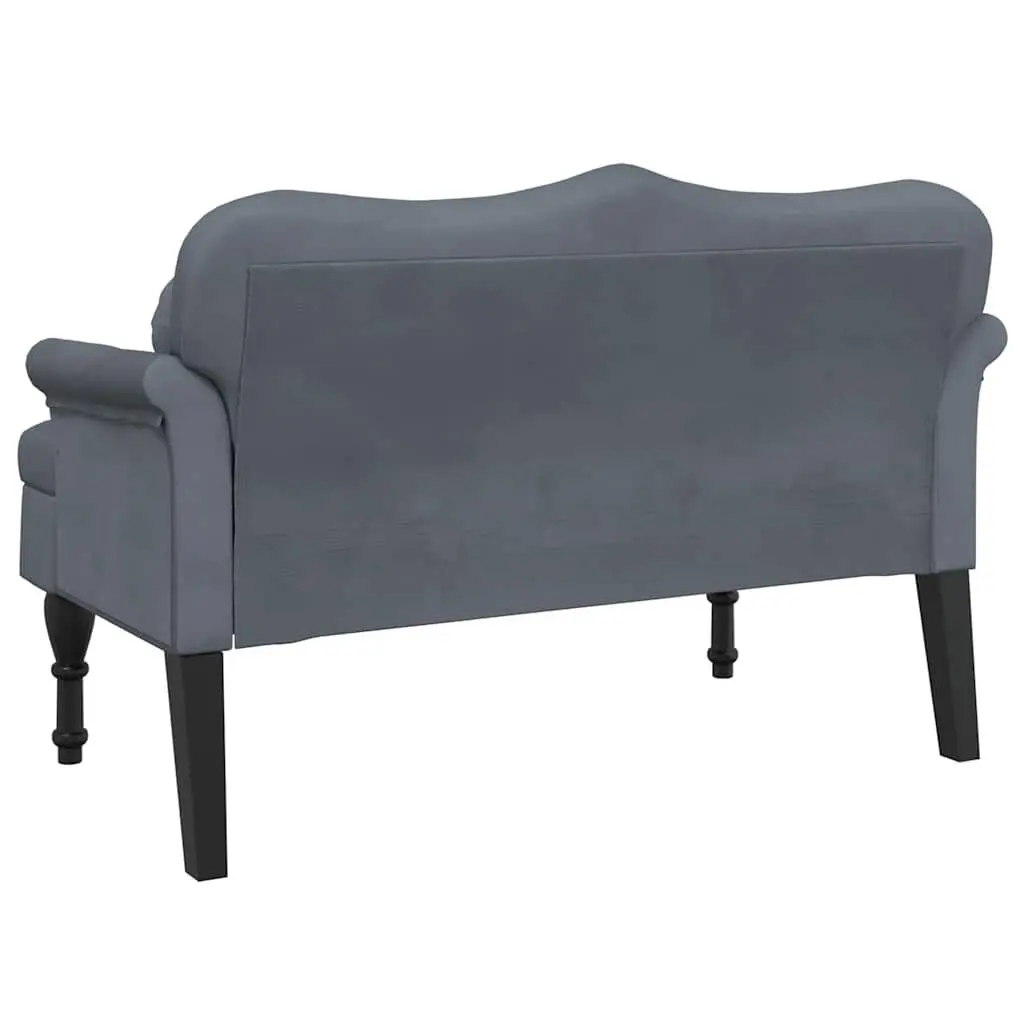 Grey Velvet Bench