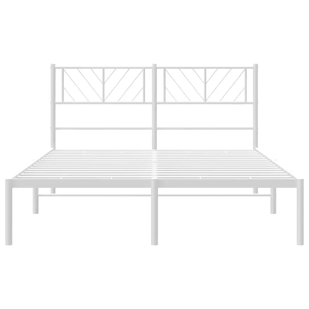White Metal Bed Frame 150x200 cm