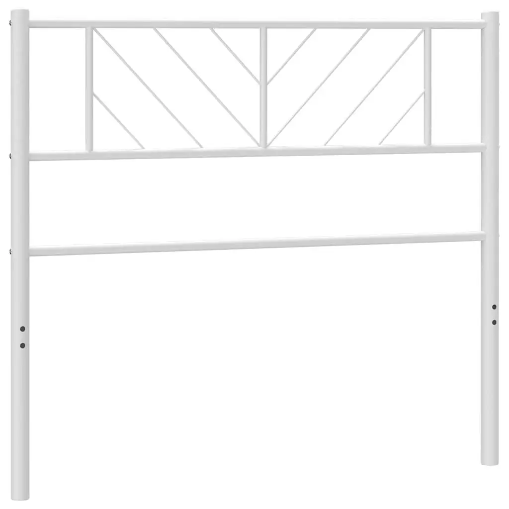 Metal Headboard White 107 cm Bedroom Furniture