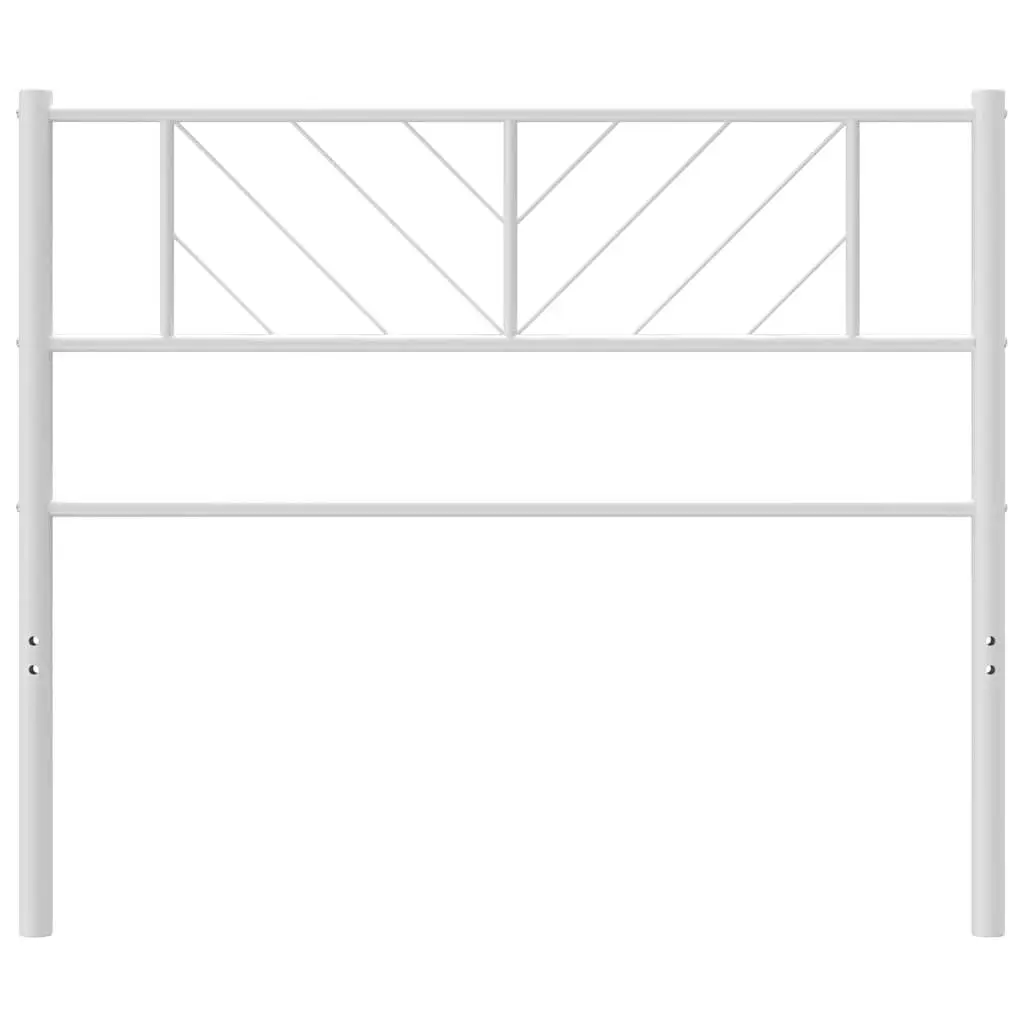 Metal Headboard White 107 cm Bedroom Furniture