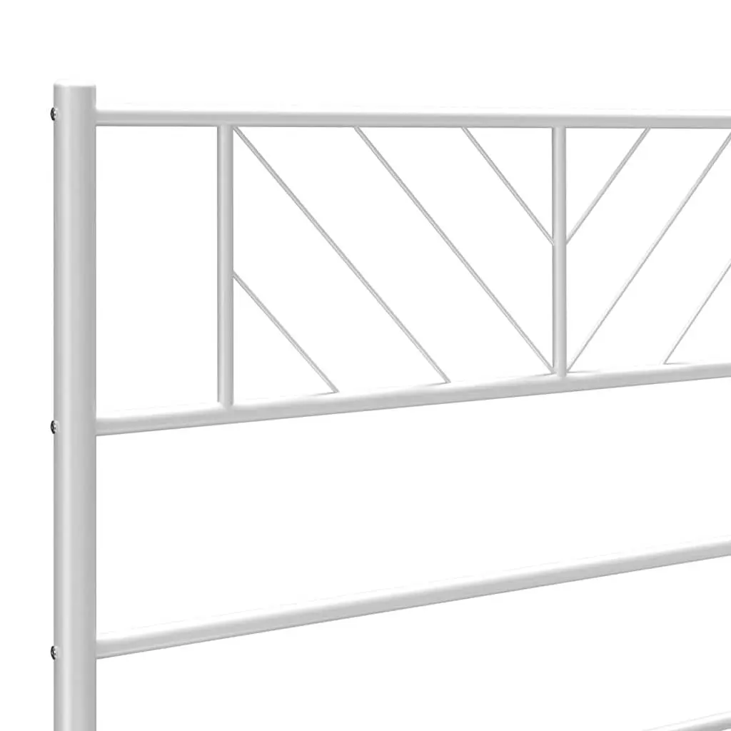 Metal Headboard White 107 cm Bedroom Furniture