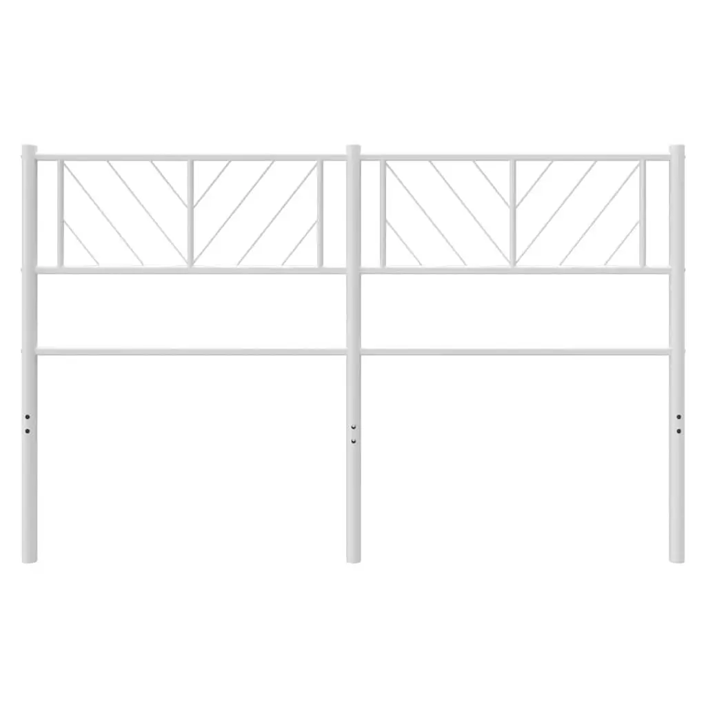 Metal Headboard White 135cm Bed Frame Bedroom Furniture Sturdy
