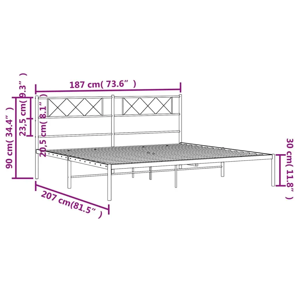 King Metal Bed Frame for Comfort and Support