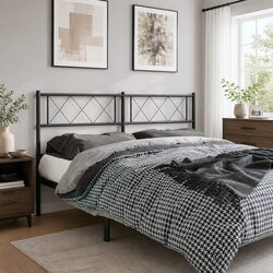 A Reliable Black Metal Headboard for Comfort
