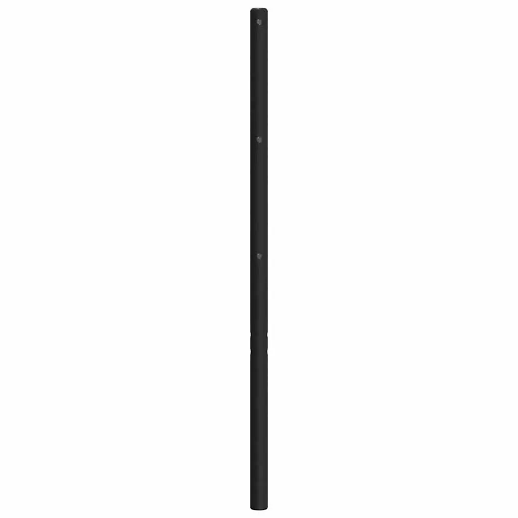 Metal Headboard Black 135cm Bed Frame Header Powder Coated Steel