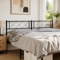 Reliable Black Metal Headboard - Solid Design